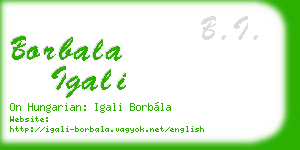 borbala igali business card